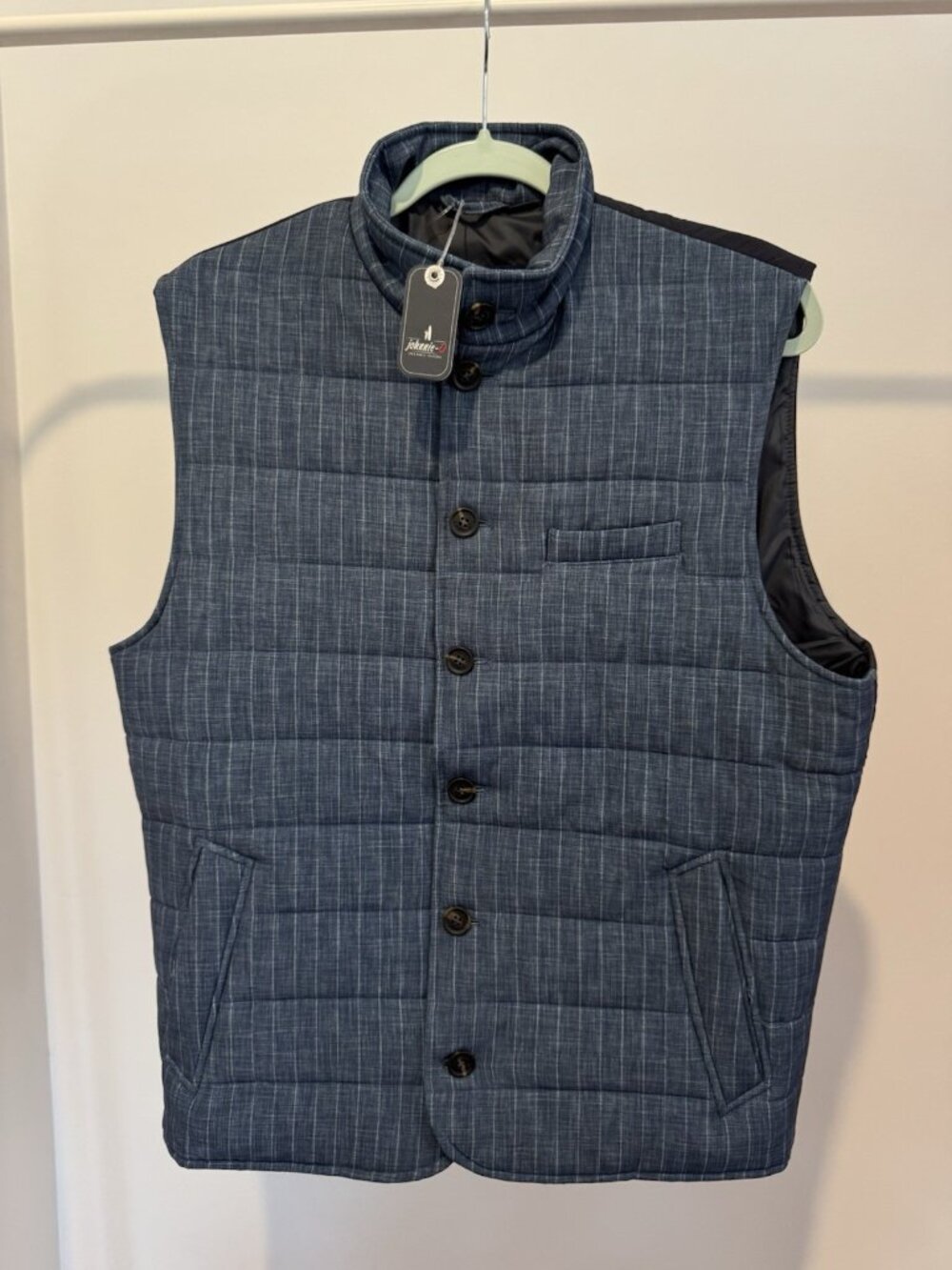 Johnnie-O Top Shelf Quilted Vest Men's Medium Navy NWT $398
